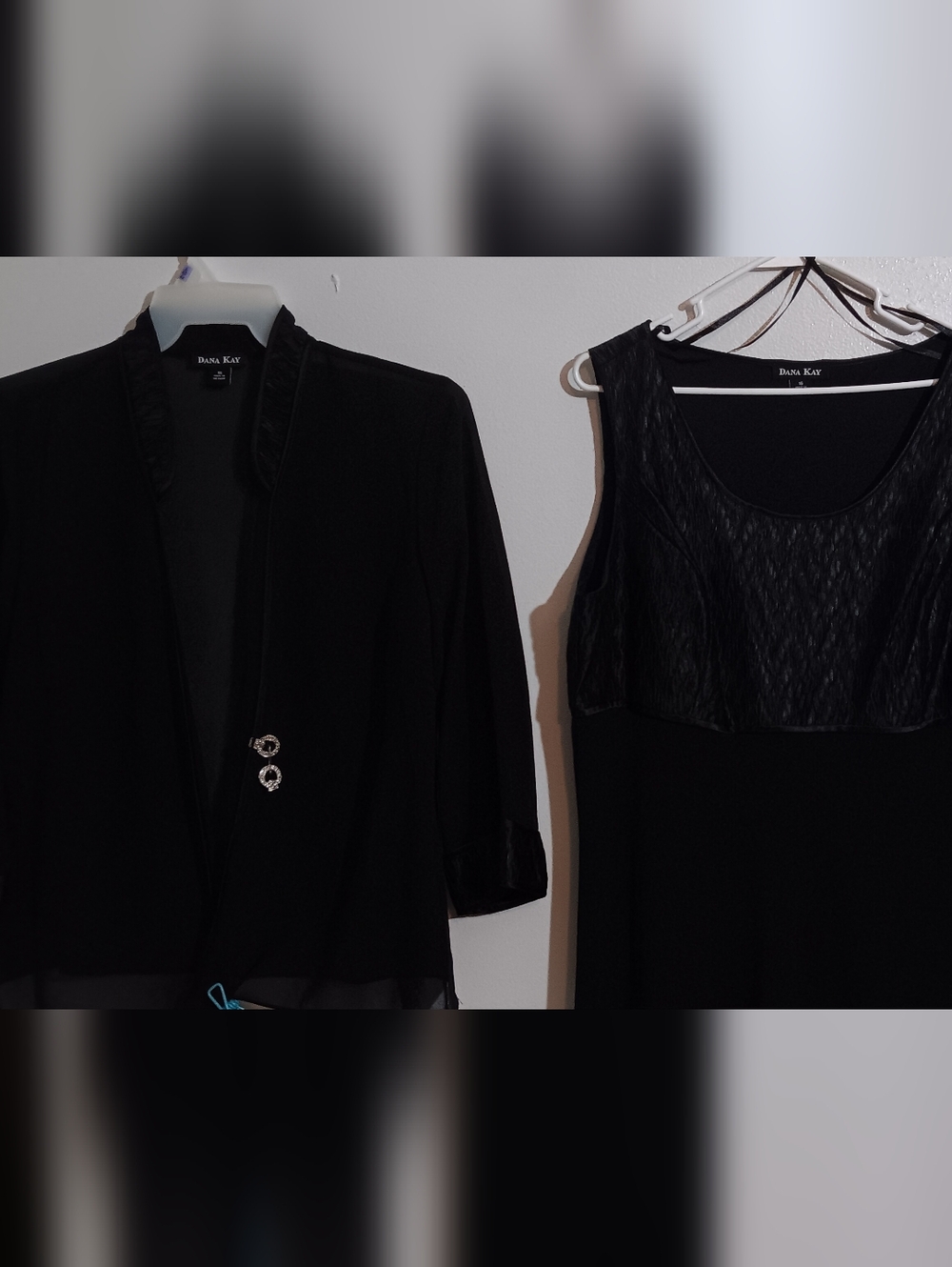Dana Kay Black Jacket and Sleeveless Dress Ensemble